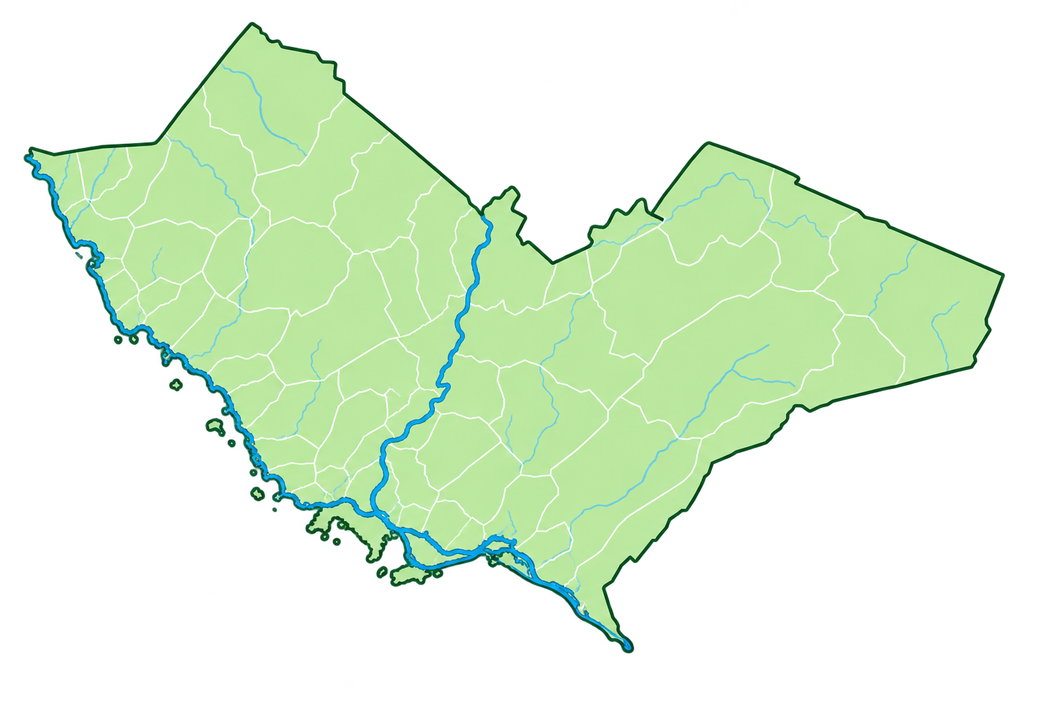 Map of Calbayog City with barangay boundaries